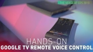 Sonys Google TV Remote Voice Control handson video [upl. by Giarg]