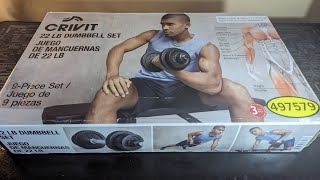 Crivit 22 lb dumbbell set review [upl. by Matthei]