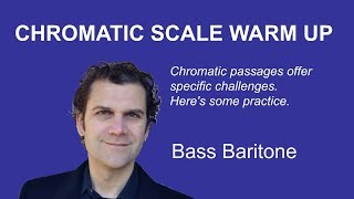 Bass Baritone Singing Warm Up  Chromatic Scales [upl. by Etiam571]