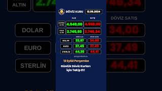 12 Eylül 2024 Son Dakika Döviz Kuru  Güncel Döviz Kuru  Altın Dolar Euro Gram Altın Fiyatı [upl. by Fara303]