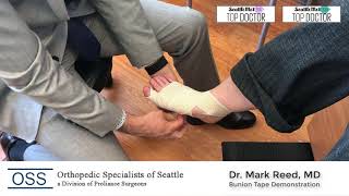 Bunion taping instruction by Dr Mark Reed MD [upl. by Jaddan]