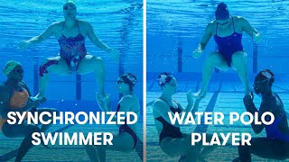 Water Polo Players Try Synchronized Swimming  SELF [upl. by Dena]