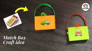 Match box Craft idea  Mini Match Box Gift idea  Cute Match Box Bag making Kids craft  shorts [upl. by Lelith]