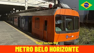 Cab Ride Belo Horizonte Metro Brazil  train drivers view in 4K [upl. by Lannie]