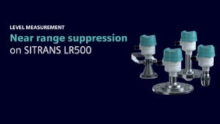 SITRANS LR500 radar level transmitter near range suppression feature demonstration [upl. by Nalim]