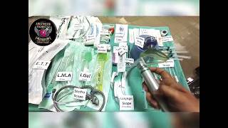 Endotracheal Intubation Trolley  Difficult Intubation  Airway Equipment  Checklist [upl. by Sucramed357]