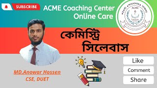 Chemistry Syllabus For DUET Admission  ACMEDUET Admission Coaching Center ACME DUETADmission [upl. by Garrick]