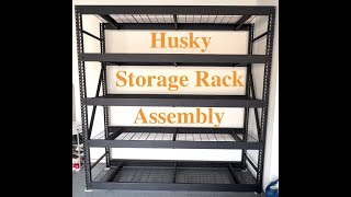 Husky Storage Rack Assembly  Heavy duty shelf  Home Depot [upl. by Oderfodog193]