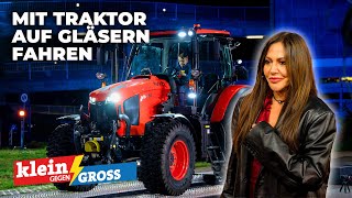 Mit dem Traktor über Biergläser fahren Mirco 12 vs Simone Thomalla  Klein gegen Groß [upl. by Liv]