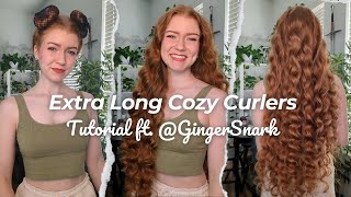 Extra Long Cozy Curlers Tutorial ft gingersnarkyoutube [upl. by Bloem]