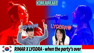 🙆Korean Reaction🙆 RIMAR X LYODRA  when the partys over Billie Eilish  Indonesia [upl. by Izawa]