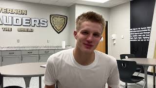 Purdue recruit Luke Ertel on upcoming season for Mt Vernon [upl. by Ahsenot]