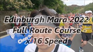 Edinburgh Marathon 2022 Full Route in 14 minutes [upl. by Eiramnwad]