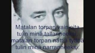 Matalan Torpan Balladi  Olavi Virta lyrics [upl. by Nahgrom966]