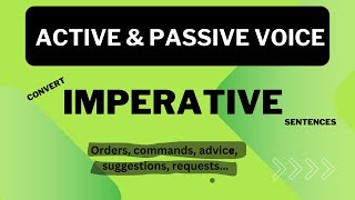 Imperative sentences in passive voice [upl. by Noach]