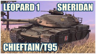 Leopard 1 ChieftainT95 amp Sheridan • WoT Blitz Gameplay [upl. by Zachariah304]