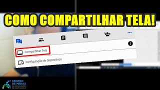 Como compartilhar TELA com alunos pelo aplicado do CMSP quotESSE VÍDEO FOI REGRAVADO LINK NA DESCRIÇÃO [upl. by Rats]