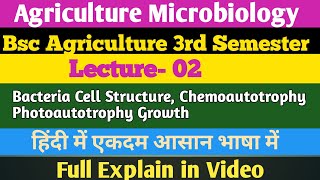 BacteriaCellStructure ChemoautotrophyPhotoautotrophy Growth Microbiology Lecture 02 [upl. by Cressler]