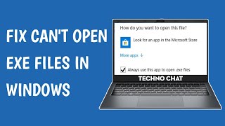 FIX Cant Open exe Files in Windows 111087 EASY [upl. by Eimot]