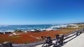 Cycling Monterey costal trail 17 mile drive and Bixby bridge GoPro [upl. by Ahsoem]