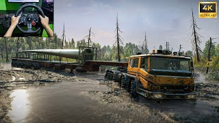 Transporting Wind Turbine Blade  SnowRunner  Logitech G29 Gameplay [upl. by Heinrich]