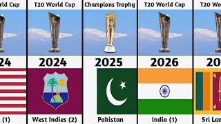 Host Nations for Mens ICC Events 2023 to 2031  Cricket World Cup T20 World Cup Champions Trophy [upl. by Neoma]