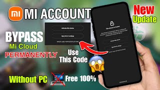 All Mi Account Free Bypass Permanent Unlock Without Pc  Mi Account Unlock  Mi Account Remove Free [upl. by Yema]