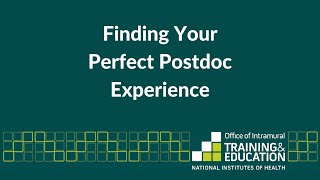 Finding Your Perfect Postdoc Experience [upl. by Rabush]