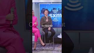 Interviewer asks Tom Holland and Zendaya about height difference tomholland zendaya spiderman [upl. by Olegnaed]