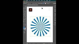 How to create Sunburst Effect in Adobe Illustrator graphicdesign illustrator logo design [upl. by Christye440]