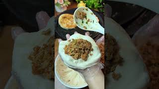 The leavened bread is fragrant and soft streetfood cooking satisfyingvideo [upl. by Ittap]