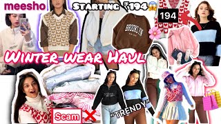 ₹194 mein Trendy MeeshoWINTER WEAR😱💕🥶 Affordable Winter Haul Under ₹500🤩meeshohaul meeshoyt [upl. by Emie2]