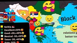 Relations between Balkan countries 2022 New Data [upl. by Leiram940]