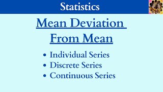 14 Mean Deviation about mean meandeviation statistics measuresofdispersion mean quartiles [upl. by Ardnuhsed]