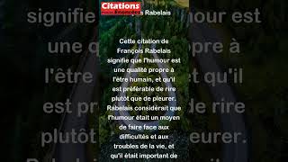 Mieux est de ris que de larmes écrire pour ce que rire est le propre de lhomme [upl. by Hobbie]