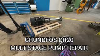 Grundfos CR20 multistage pump mechanical seal replace quothow toquot [upl. by Javed636]