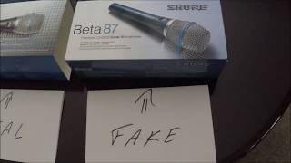 Shure BETA 87A  REAL vs FAKE [upl. by Elbag279]