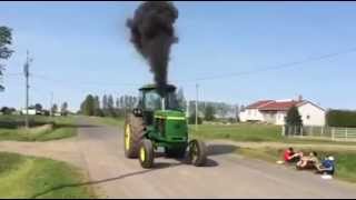 John Deere 4240 Wheelie Time Ready For Pulling Season [upl. by Aitat]