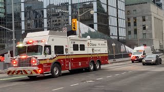 RARE HAZMAT RESPONSE  SCREAMING EAGLE Ottawa Fire HM24 amp IHAT24 Responding [upl. by Ecilahc]