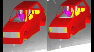 Collision Reconstruction  Comparison of belted and unbelted occupants [upl. by Karie105]