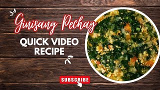 QUICK VIDEO RECIPE GINISANG PECHAY ginisangpechay quickrecipe cookwithshiella [upl. by Sid252]