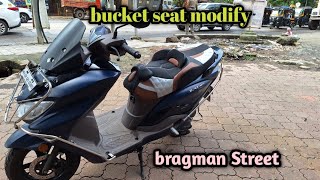 Suzuki burgman Street  bucket seat modification  high density seat [upl. by Sieber]