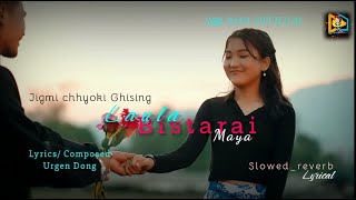 Jigme Chhyoki Ghising  Bistarai Laula MayaLyrical Slowedreverb SLAMA OFFICIALUrgen Dong [upl. by Inuat]