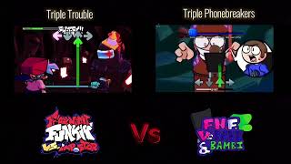 Fnf Triple Trouble Vs Triple Phonebreakers Impostor V4 Vs Dave amp Bambi 30 [upl. by Tootsie660]