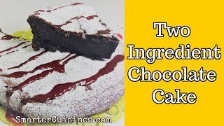 Two Ingredients Chocolate Cake  Simple and Easy Chocolate Cake  SmarterCuisinescom [upl. by Haidebej]