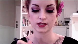 Vintage Valentines Day Makeup Tutorial by CHERRY DOLLFACE [upl. by Hendrika]