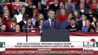 Lee Chatfield Speaking at the Battle Creek rally before President Donald Trump [upl. by Ashly]