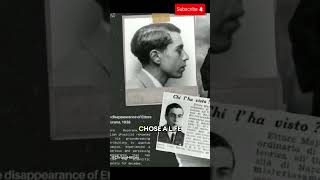 The Disappearance of Ettore Majorana historicalfacts QuantumPhysics [upl. by Atinek]