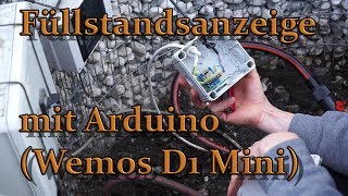 Füllstandsanzeige mit Wemos D1 mini Arduino IDE [upl. by Coretta]