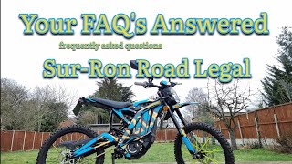 Your Frequently Asked Questions Answered about my SurRon Road Legal surron surron surronroadlegal [upl. by Strong]